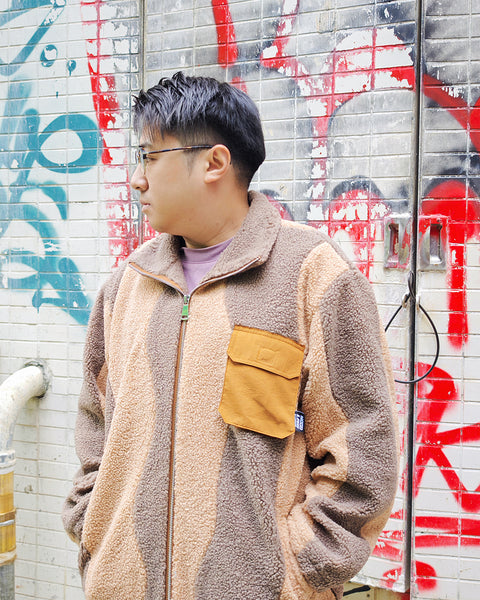 [MADE TO ORDER] BROWN WAVE PATCHED