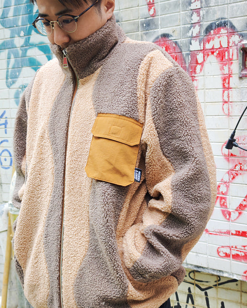 [MADE TO ORDER] BROWN WAVE PATCHED